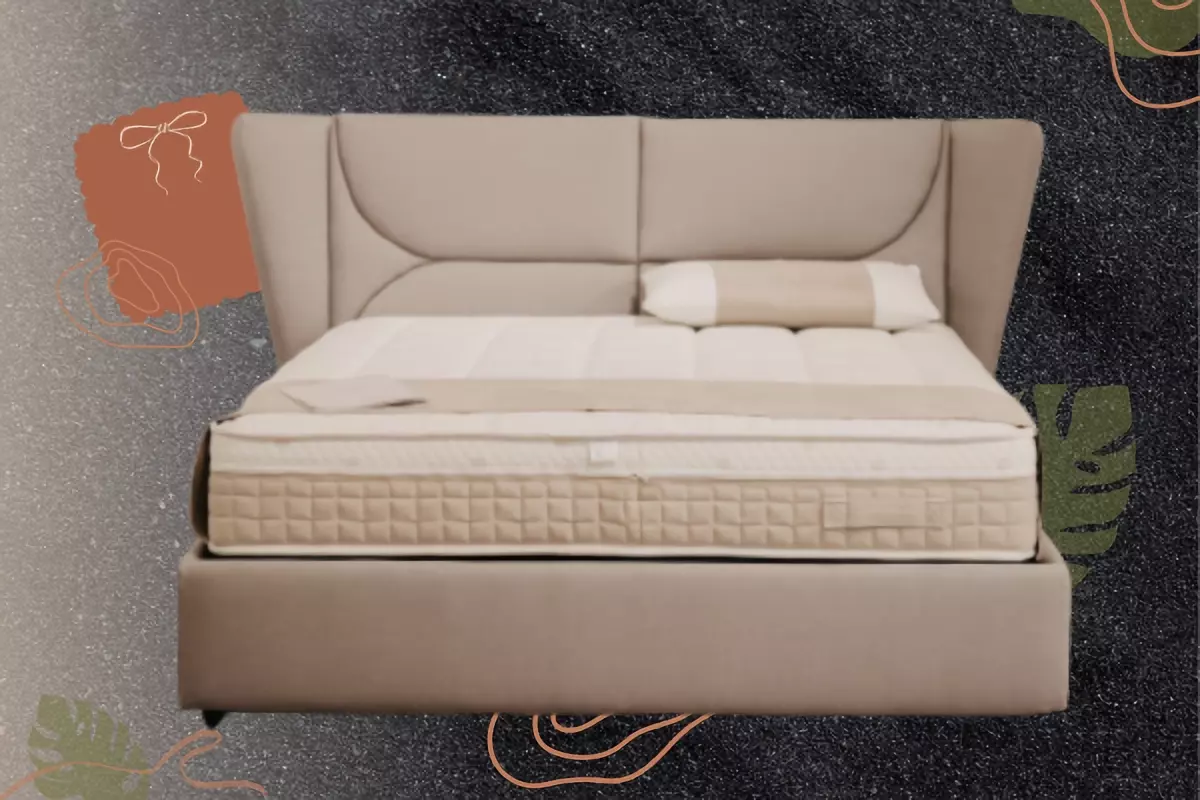 a bed with a orthopedic mattress